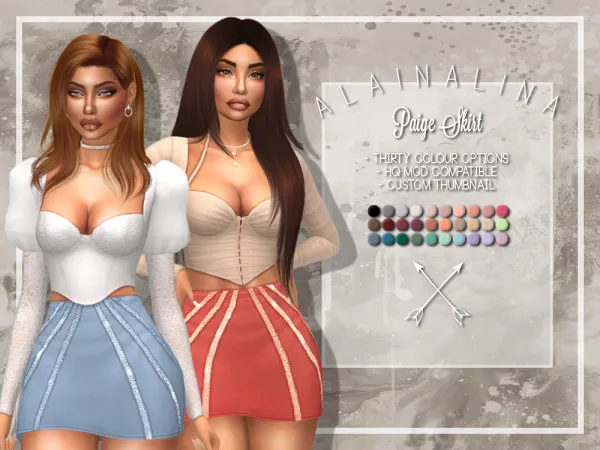Maxis Match Paige Skirt by alainalina - The Sims 4 Custom Content
