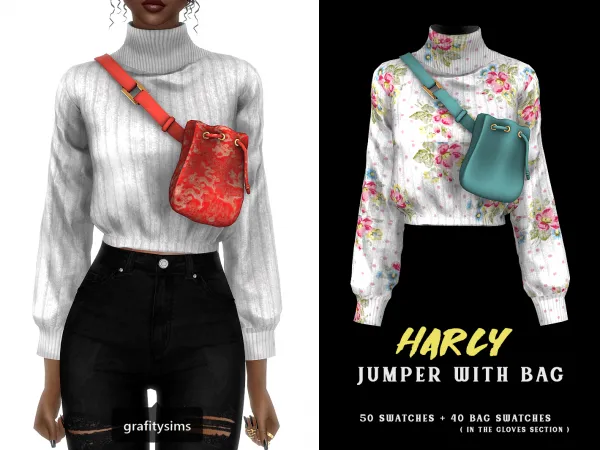 Alpha Harly Jumper with Bag - The Sims 4 Custom Content