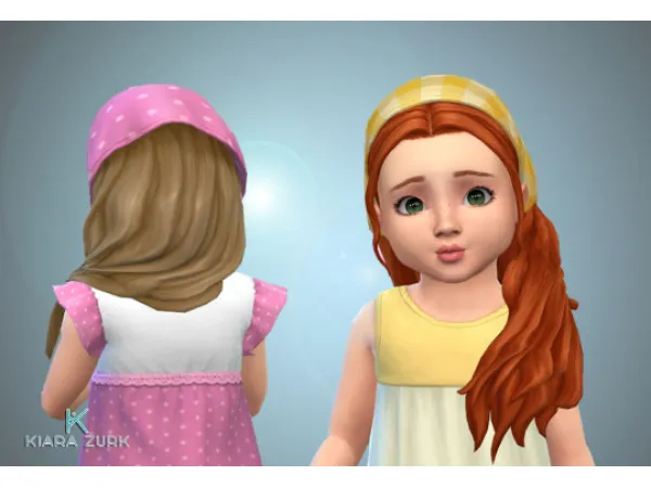 Maxis Match Long Side Bandana for Toddlers - The Sims 4 Custom Content