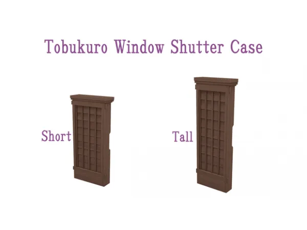 Maxis Match [My Neighbor Totoro] Tobukuro Window Shutter Case by rrtt - The Sims 4 Custom Content