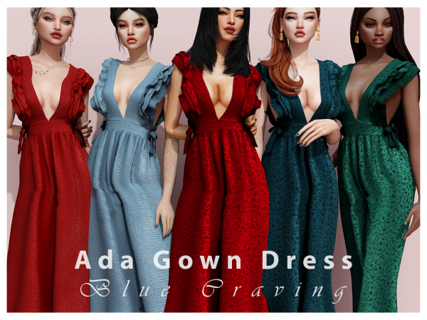 Alpha Blue Craving Ada Ball Gown UPDATE 25112022 by bluecraving - The Sims 4 Custom Content