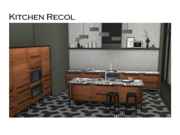 Mix Tuds Beam Kitchen RECOL by simsfinds - The Sims 4 Custom Content