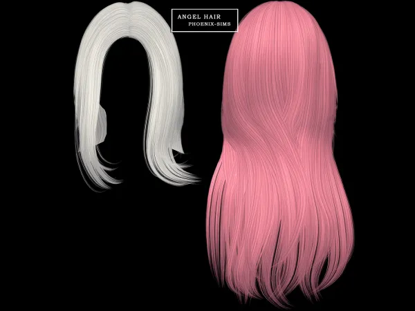 Alpha Angel Hair - The Sims 4 Custom Content