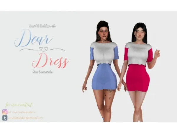 Alpha [Scarlett Bulckowisk] Dear Dress Free Gift - The Sims 4 Custom Content
