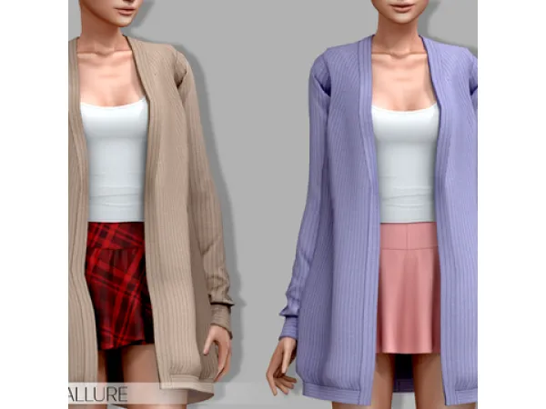 Alpha Belaloallure Mina wool top Mina mini skirt by simsfinds - The Sims 4 Custom Content