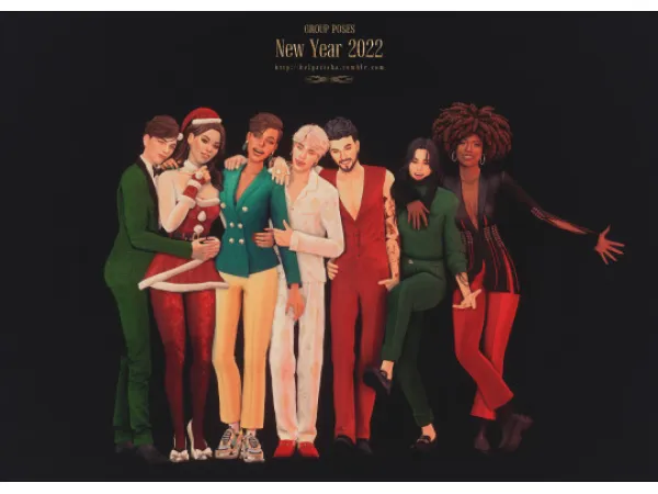 Mix ( ) New year 2022 poses Pose Pack by helgatisha - The Sims 4 Custom Content