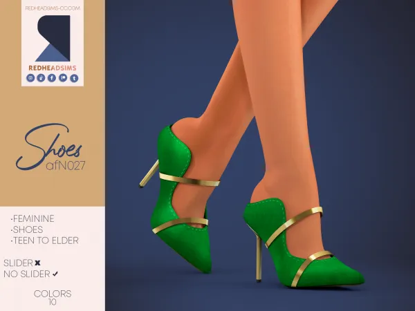 Alpha AF SHOES N027 NO SLIDER - The Sims 4 Custom Content