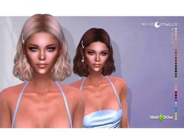 Alpha nightcrawler midnight hair - The Sims 4 Custom Content