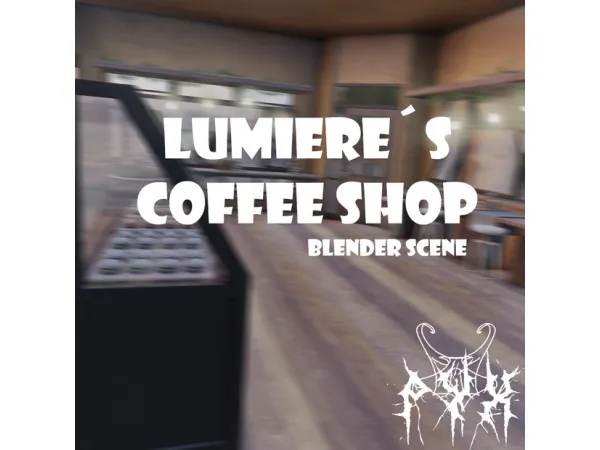 Alpha Lumieres coffee shop by pyx_s4 - The Sims 4 Custom Content