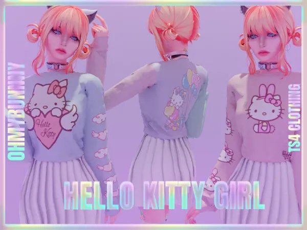 Alpha Hello Kitty Girl - The Sims 4 Custom Content
