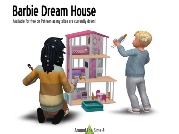 Maxis Match Sims 4 Barbie House (while my sites are down) by Around the Sims - The Sims 4 Custom Content
