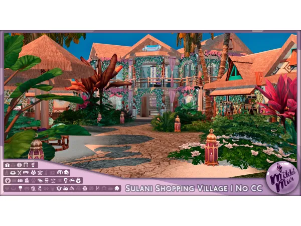 Maxis Match Sulani Shopping Village Sims 4 Build No Торговая Деревня Сулани by MikkiMur - The Sims 4 Custom Content