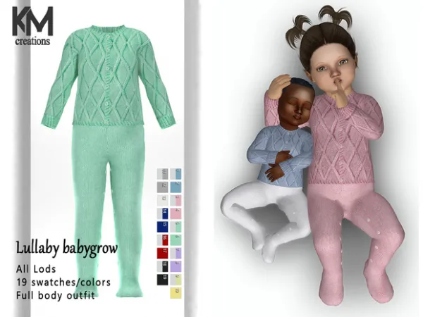 Alpha [KM] Lullaby babygrow - The Sims 4 Custom Content