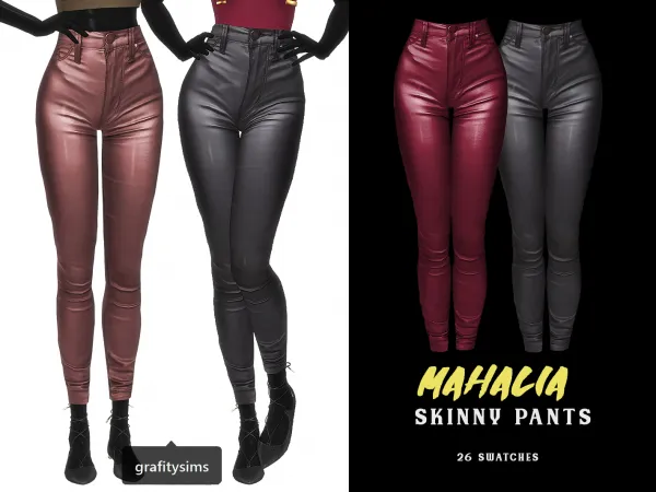 Alpha Mahalia Skinny Pants - The Sims 4 Custom Content