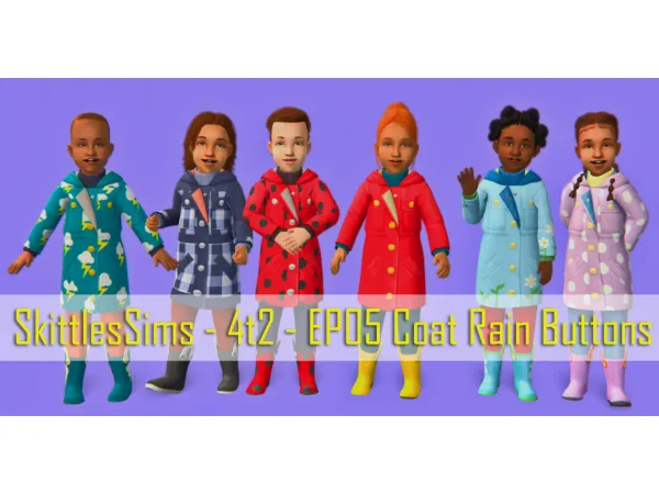 SkittlesSims 4t2 EP05 Coat Rain Buttons - The Sims 2 Custom Content