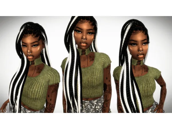 Alpha Chai Braids by EbonixSims - The Sims 4 Custom Content