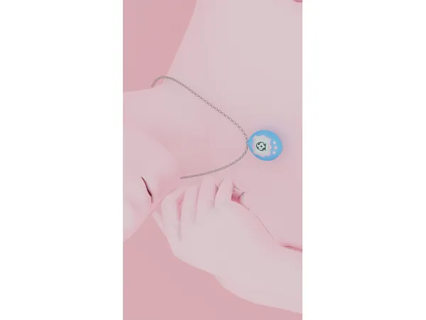Alpha tamagotchi necklace by sadlydulcet - The Sims 4 Custom Content