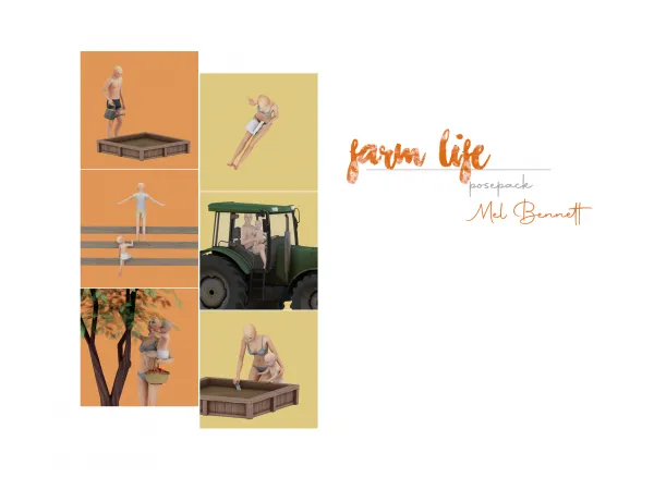 Maxis Match Farm Life Posepack - The Sims 4 Custom Content