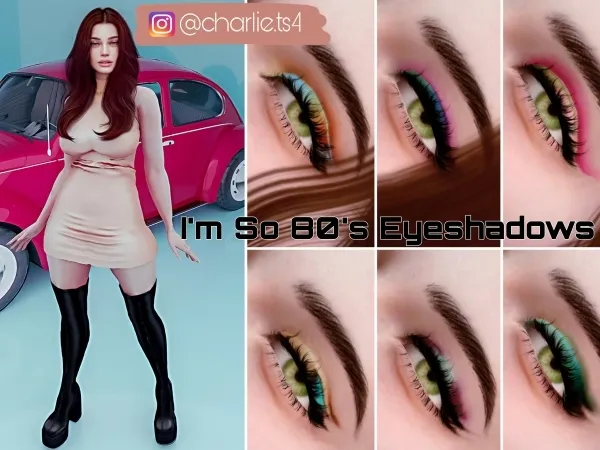 Alpha I'm So 80's Eyeshadows - The Sims 4 Custom Content