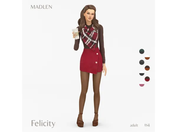 Maxis Match Felicity Outfit by Madlen - The Sims 4 Custom Content