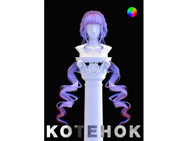 Alpha Dear Deer Hair by kotehoksims - The Sims 4 Custom Content