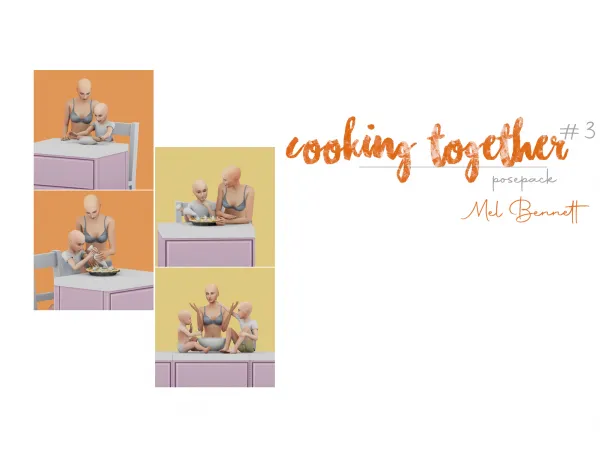 Maxis Match Cooking Together 3 Posepack - The Sims 4 Custom Content