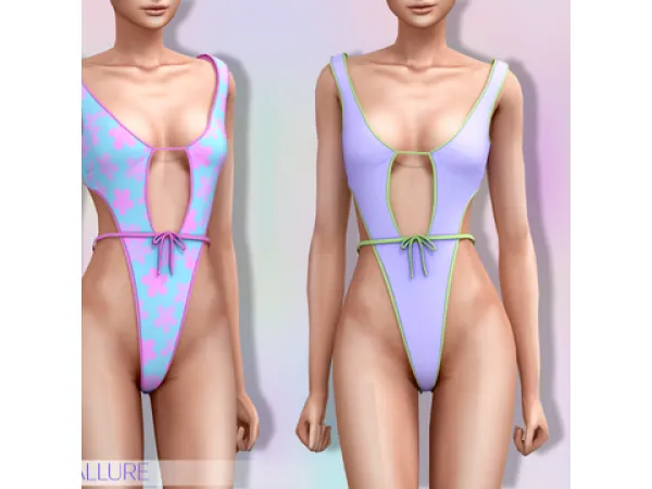 Alpha Belaloallure Amber swim suit by simsfinds - The Sims 4 Custom Content