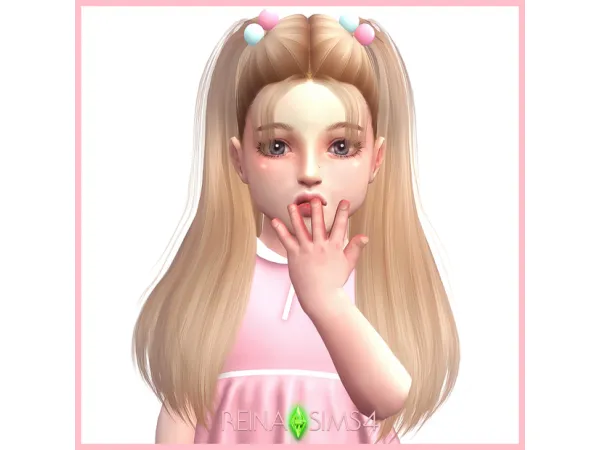 Alpha REINA_TS4_07_FANTAPA HAIR VER1_TODDLER HAIR BUBBLES ACC - The Sims 4 Custom Content