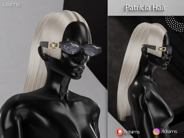 Alpha Patricia Hair - The Sims 4 Custom Content
