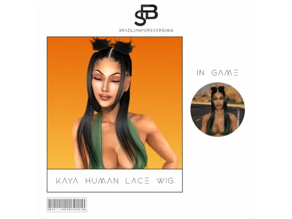 Alpha KAYA HUMAN LACE WIG - The Sims 4 Custom Content