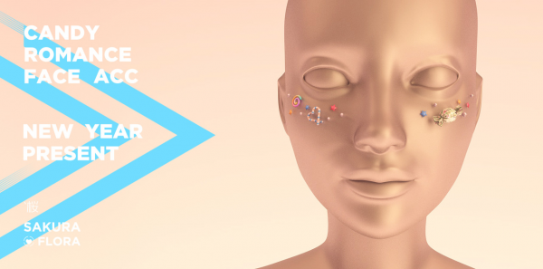 Alpha [sakuraflora] Candy Romance_face acc_FM by simsfinds - The Sims 4 Custom Content