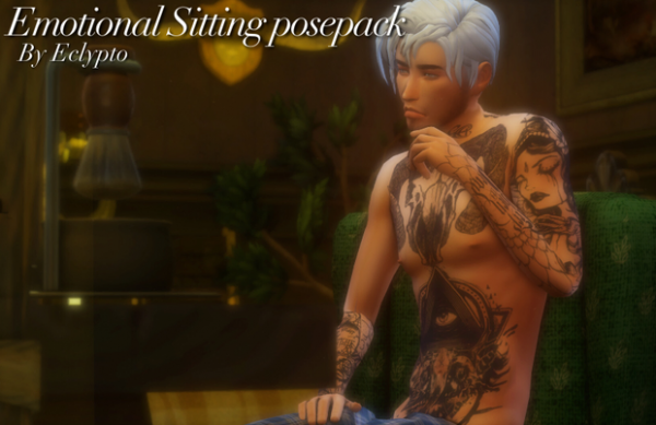 Mix Emotional Sitting posepack by simsfinds - The Sims 4 Custom Content