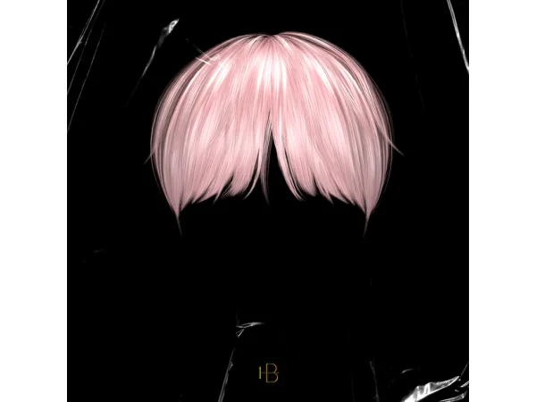 Alpha HAIR 33 CANDY CUT (VER1) by MOOOD - The Sims 4 Custom Content
