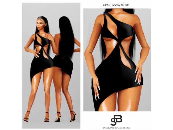 Alpha LILY DRESS by diggoverse - The Sims 4 Custom Content