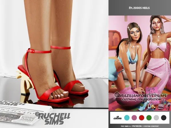 Alpha PA 2000s HEELS - The Sims 4 Custom Content