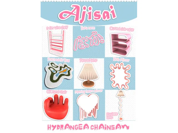 Mix Ajisai Set by Hydrangea - The Sims 4 Custom Content