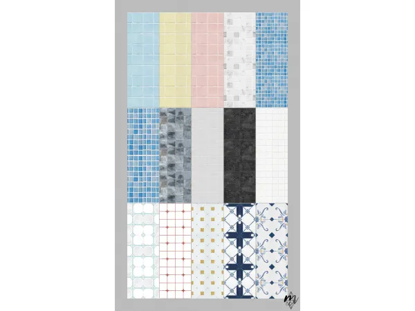 Aquariustrait Cool Tiles Set - The Sims 3 Custom Content