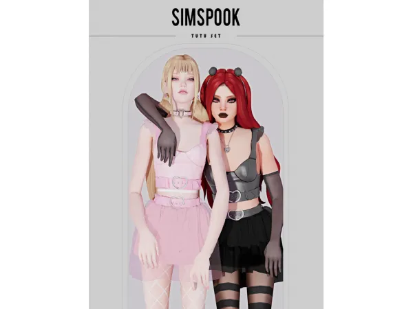 Alpha TUTU SET by [SIMSPOOK] - The Sims 4 Custom Content