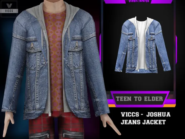 Alpha VICCS_JOSHUA JACKET - The Sims 4 Custom Content