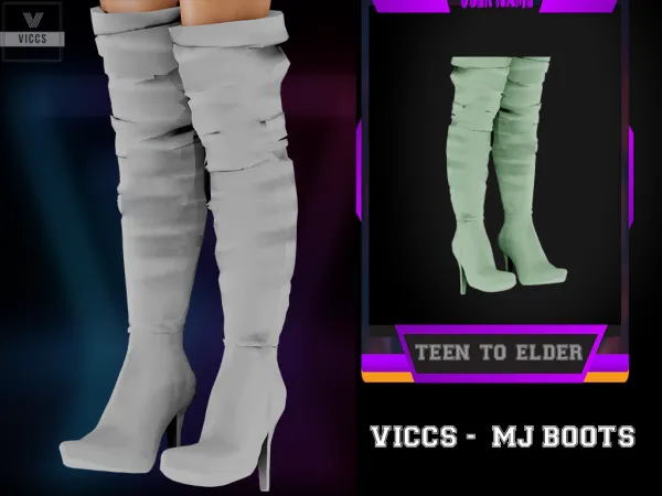 Alpha VICCS_MJ BOOTS - The Sims 4 Custom Content