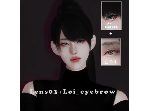 Alpha Loi eyebrow lens 03 - The Sims 4 Custom Content