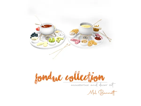 Alpha Fondue Collection by melbennett - The Sims 4 Custom Content
