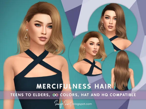 Alpha Mercifulness Hair (PUBLIC RELEASE) by SonyaSims - The Sims 4 Custom Content