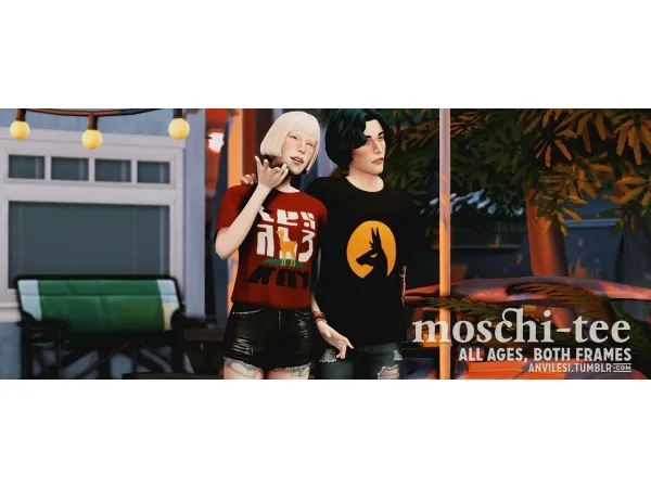 Maxis Match [ ] moschi tee by sforzinda - The Sims 4 Custom Content