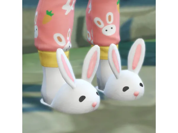 Maxis Match Bunny Slippers by Tillie - The Sims 4 Custom Content