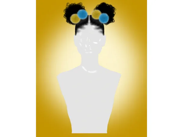 Alpha Curly Puffy Wig by Baddiexsimmer - The Sims 4 Custom Content