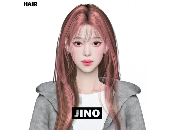 Alpha [JINO] HAIR 10HQ by simsfinds - The Sims 4 Custom Content