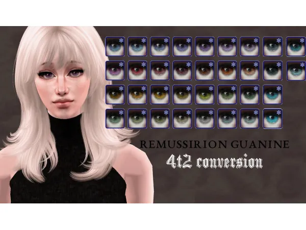 200 FOLLOWERS GIFT 2 SETS OF REMUSSIRION EYES FOR - The Sims 2 Custom Content