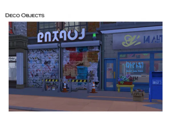 Maxis Match Deco Garage RECOL by ShojoAngel - The Sims 4 Custom Content