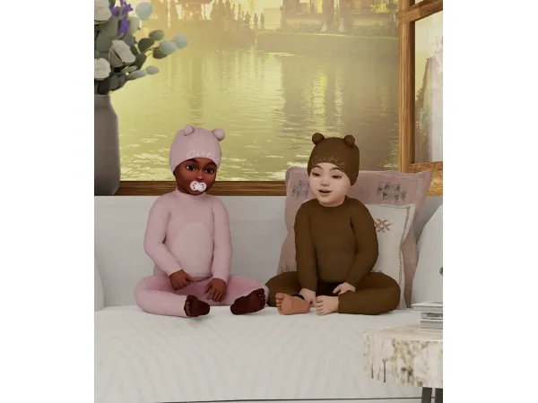 Alpha Cutie Bear Onesie Toddler - The Sims 4 Custom Content